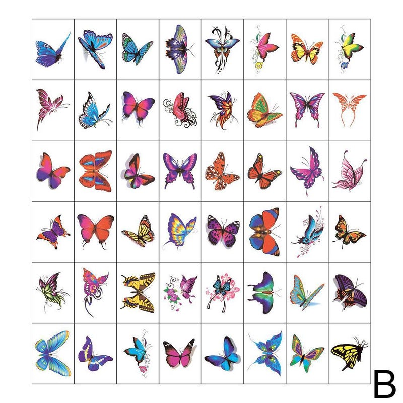 Waterproof temporary tattoo stickers, sexy realistic flower, butterfly, ankle, collarbone, rose temporary tattoo stickers for men and women.